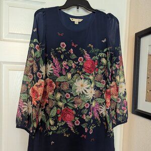 Yumi Navy blue floral dress